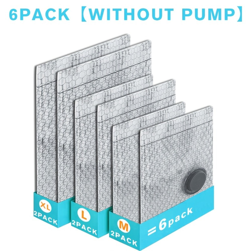 Vacuum Storage Bags with Electric Pump USB Wireless Space Saving Compression Bags for Clothes Blankets Duvets Pillows Bedding Travel Camping Wardrobe Organizer