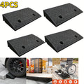Curb Ramp Heavy Duty Plastic 3000 lb Portable Lightweight for Car SUV Motorcycle Bike Wheelchair Scooter Driveway Sidewalk Loading Dock Garage Outdoor Use Mobility Aid Ramp 2/4 Pack Black