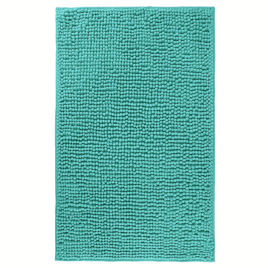 Chenille Bath Rug Extra Thick Soft Absorbent Non-Slip Bathroom Mat Machine Washable, Multiple Sizes & Colors