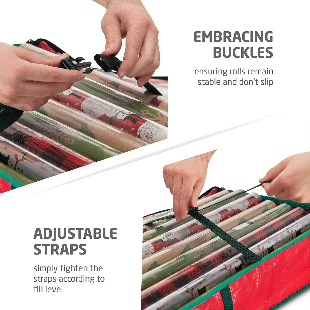 40-Inch Waterproof Holiday Storage Bag - Large Underbed Organizer with Zipper, Interior Pockets & Dustproof Cover for Christmas Decorations, Gift Wrap & Seasonal Items