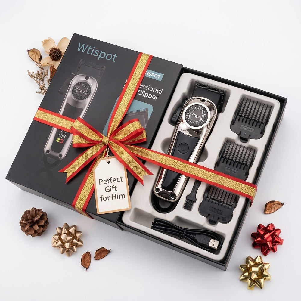 Barber Haircutting Kit Men's Shaving Set USB Rechargeable Gift Box - 1 & 3 Piece Options, Hair Clipper for Home & Salon, Perfect Gift for Boyfriend, Husband, Father's Day, Birthday & Holiday