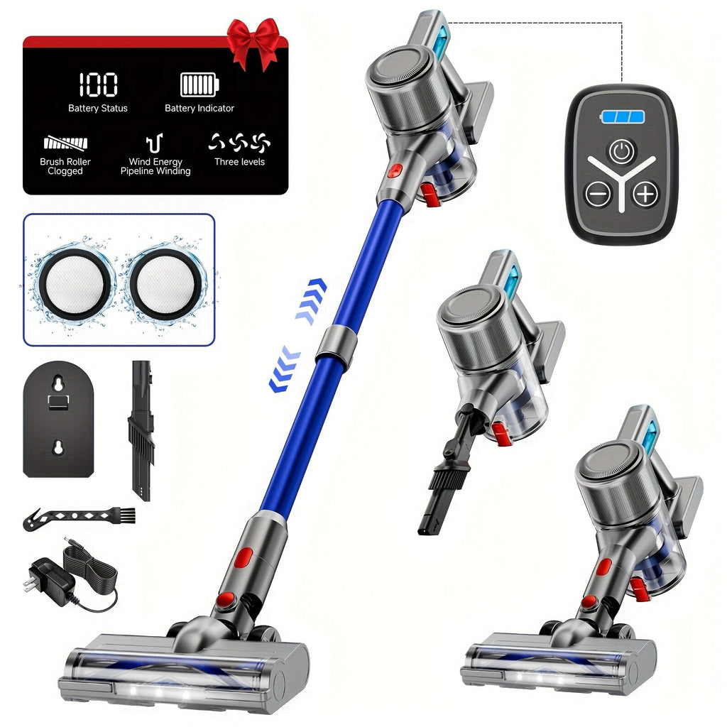 Cordless Vacuum Cleaner 55KPa 8-in-1 Stick Vacuum with LED Light 180¡ã Swivel Lightweight Wireless for Hardwood Carpet Pet Hair Stairs Car Sofa Home Office