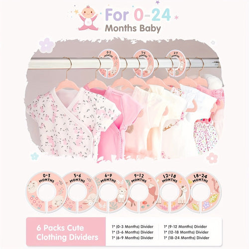 Baby Hangers Pink Velvet Non-Slip Nursery Closet Kids Clothes Hangers with Size Dividers for Infant Toddler Girls Boys 50/30pcs