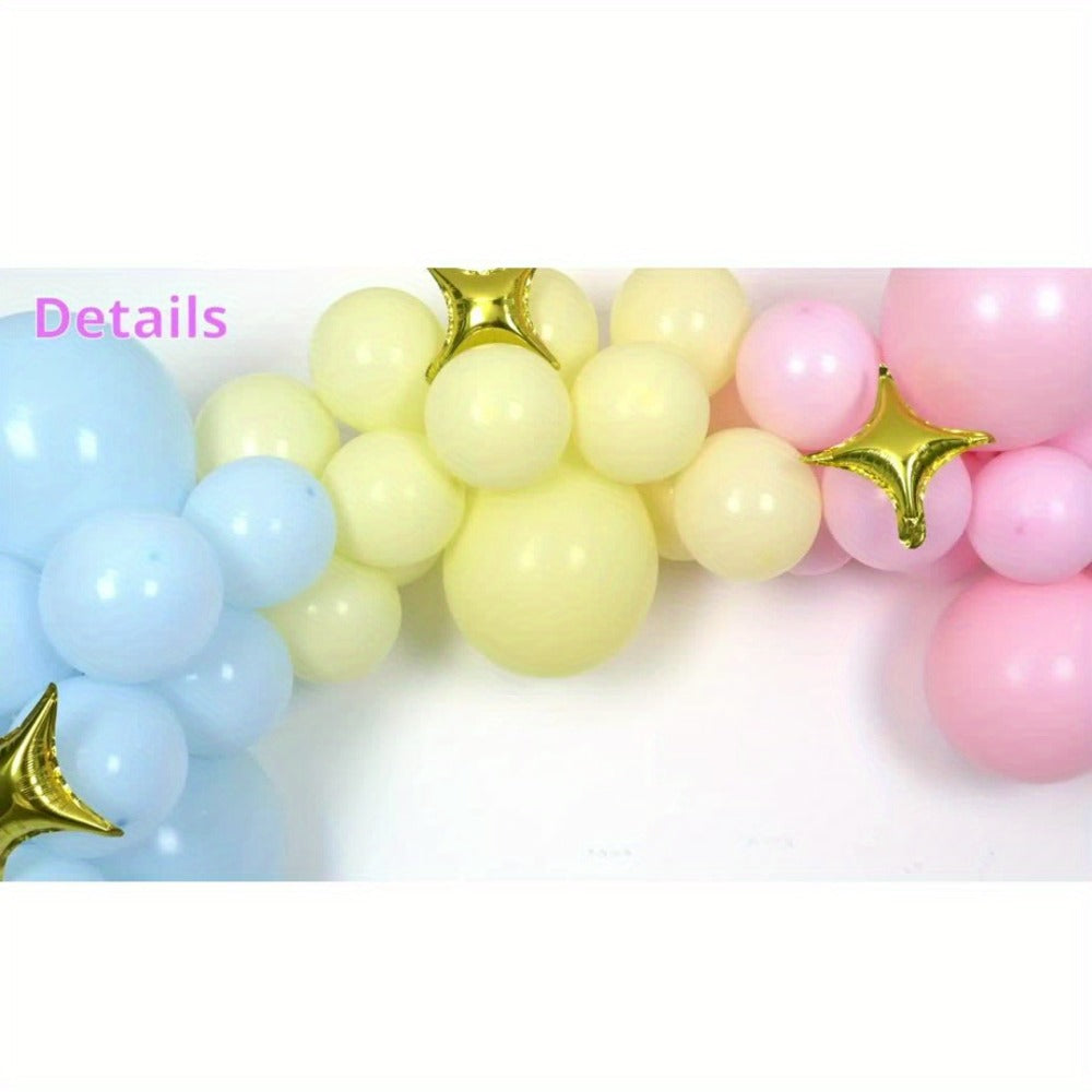 Pastel Balloon Set 370pcs ¨C 10 & 5 Inch Macaron Latex Balloons with Wreath Kit for Birthday Party, Wedding, Graduation & Celebration Decorations
