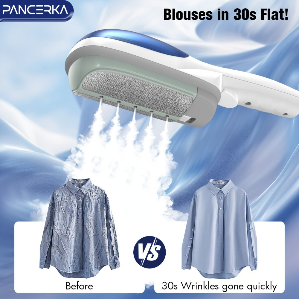 Portable Steam Iron Steamer Fast 25-Second Heat-Up Horizontal Vertical Steaming Dry Ironing Wrinkle Remover for Clothes Home Office Travel Compact Handheld Garment Steamer