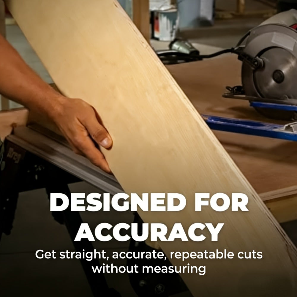 Circular Saw Guide Rail Heavy Duty Metal Manual Precision Cutting Tool for DIY Woodworking Construction Straight Cut Guide No Electricity Required Stable Durable Design