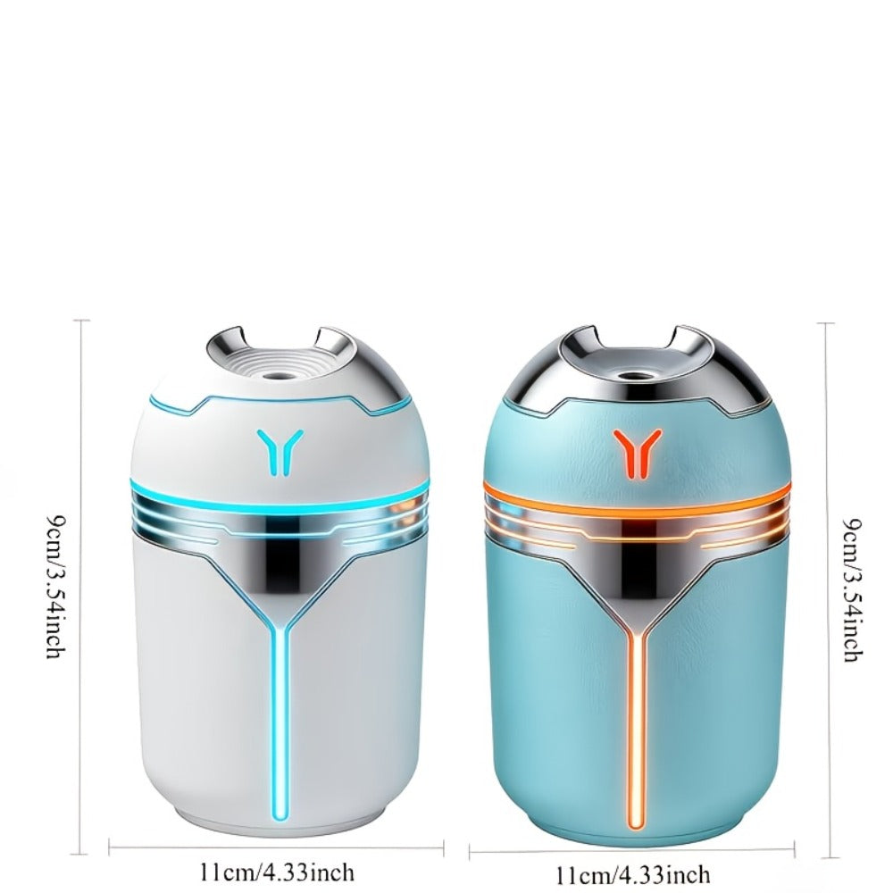 Mini Humidifier Set of 3 with Colorful Design | Quiet Adjustable Spray Air Freshener Humidifier for Bedroom, Living Room & Office | Dual-Use Home Fragrance Holiday Gift Set | White & Blue