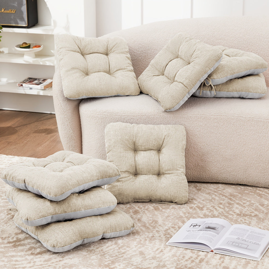 Memory Foam Chair Cushions 4/8 Pack, Non-Slip Seat Pads for Dining Chairs, Kitchen, Office & Patio ¨C Indoor Outdoor Chair Pads M/L Size
