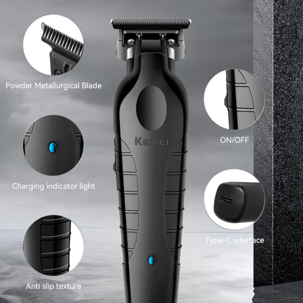 USB Rechargeable Hair Clipper KM-2299 Professional Electric Hair Trimmer Oil Head Fade Carving Clipper for Men Barber Salon