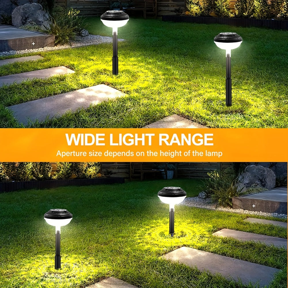 Solar Outdoor Lights 6 Pack - IP44 Waterproof LED Garden Lights with Smart Light Sensor, 2-in-1 Color & Warm White, Solar Powered Landscape Lights for Patio Yard Lawn Path Sidewalk Christmas Decor
