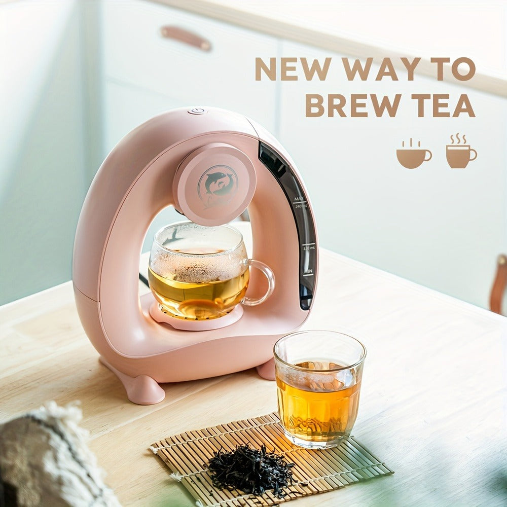 Espresso Coffee Maker 2-in-1 Single Serve Compatible with K-Cup and Ground Coffee Americano Mini Coffee Machine Tea Maker with Filter K-Cup Adapter 4-8oz Pink Champagne Gray Black