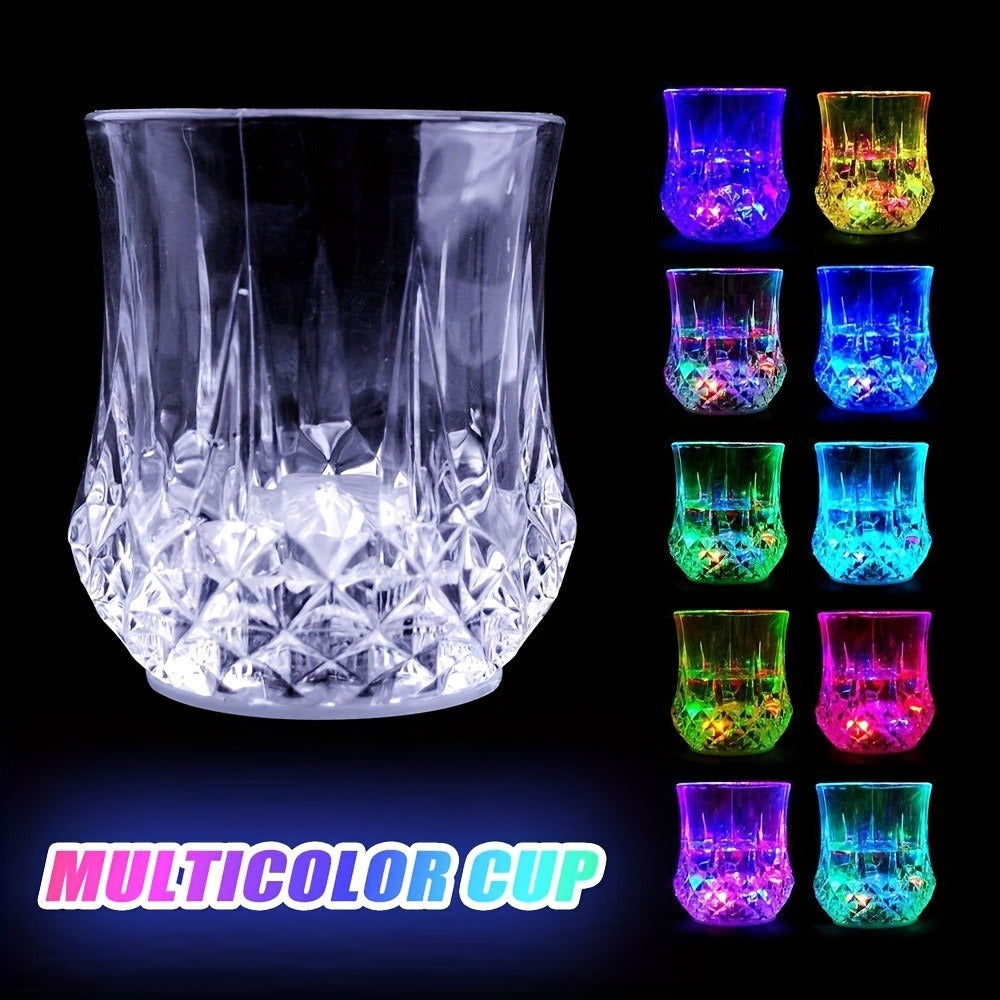 Light Up Cups 12 Pack ¨C LED Luminous Sensor Glasses That Glow When Liquid Is Poured ¨C 7-Color Gradient Flash Crystal Tumbler for Bar, KTV & Party ¨C 6.76 Oz Cool Novelty Drinkware Gift