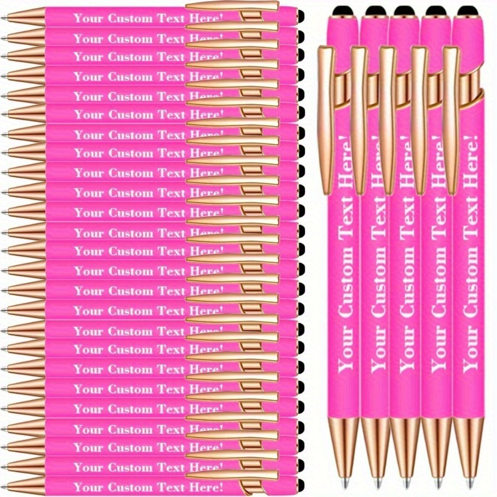 Ballpoint Stylus Pens 30 Pack ¨C 2-in-1 Touchscreen Stylus & Ballpoint Pen with Comfortable Grip, Personalized Engraving, Bulk Set for Office, School, Wedding & Party Favors