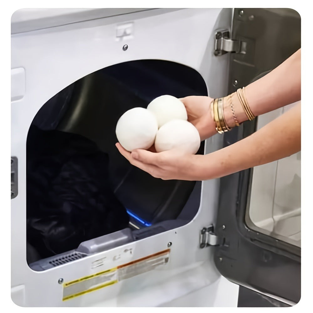 Wool Dryer Balls XL 6 Pack ¨C 100% Natural Wool Fabric Softener, Reusable Dryer Balls Reduce Drying Time & Wrinkles, Chemical-Free Laundry Balls Safe for Baby Clothes & Sensitive Skin