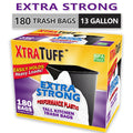 13 Gallon Trash Bags Heavy Duty ¨C Expandable Drawstring & Clear Garbage Bags, Leak-Resistant Odor-Control Liners for Kitchen, Bedroom, Office, Outdoor Use (44/85/104/170/180/360 Count)