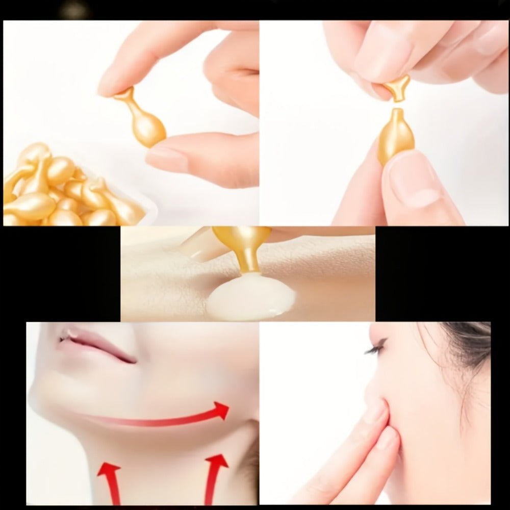 Hyaluronic Acid Collagen Facial Gel Capsules 360pcs (2 Boxes x 180pcs) - Deep Moisturizing Face Neck Serum Capsules for All Skin Types - Anti-Aging Firming Youthful Complexion Travel Size Skincare