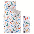 Kids Nap Mat Roll-Up Sleeping Mat for Daycare & Travel - 100% Polyester, Machine Washable, Fun Prints