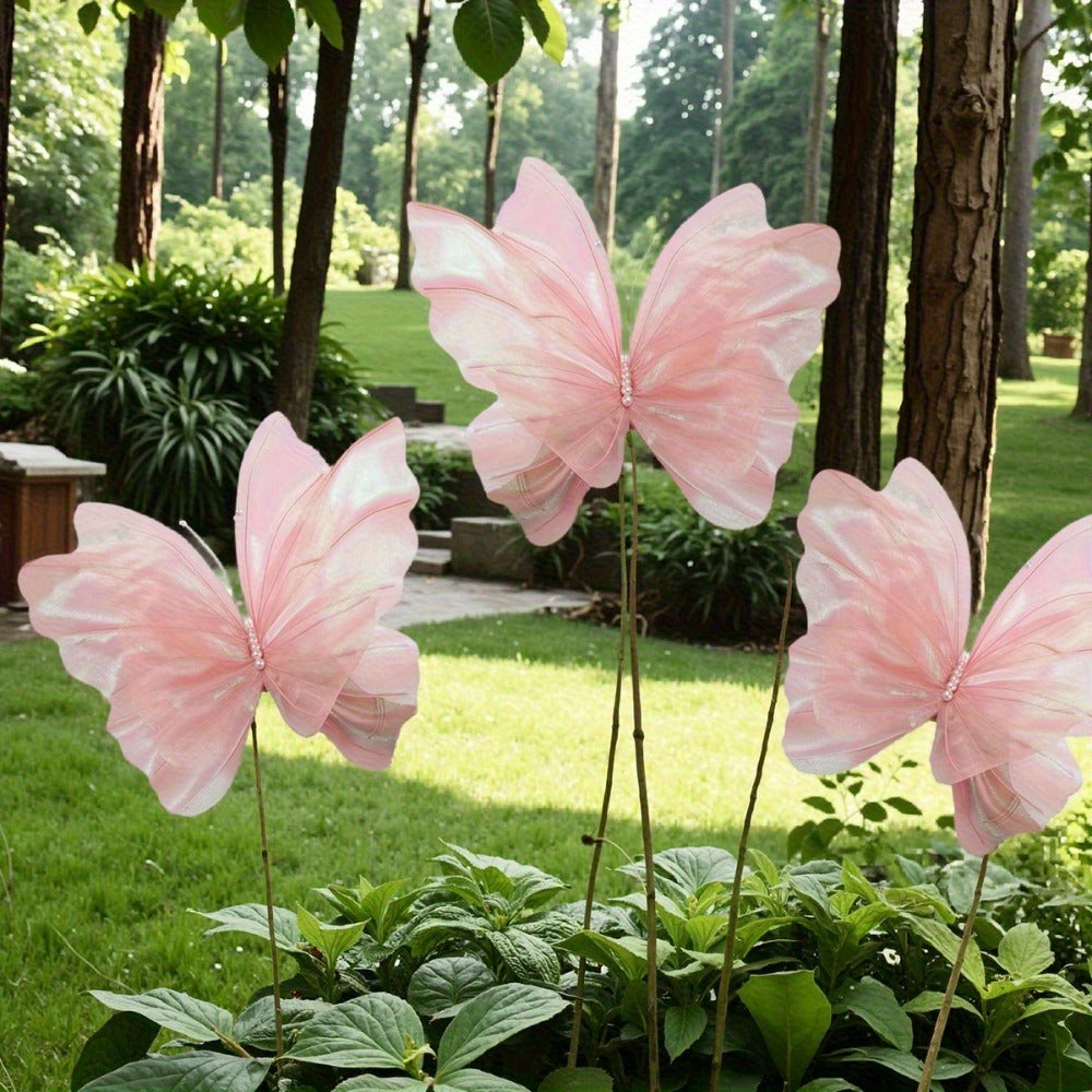 3D Butterfly Wall Decor Large 50cm Artificial Butterfly Decorations for Wedding Birthday Baby Shower Party Home Wall Decor 3 Pieces