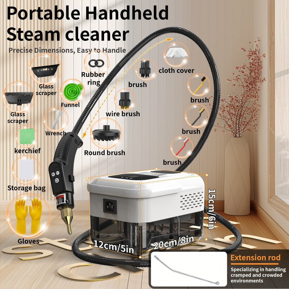 Portable Steam Cleaner High-Temperature High-Pressure Handheld Steamer for Home, Carpet, Tile & Grout Cleaning ¨C 9-Speed Adjustable, 3 Models: Basic, Upgraded & Smart