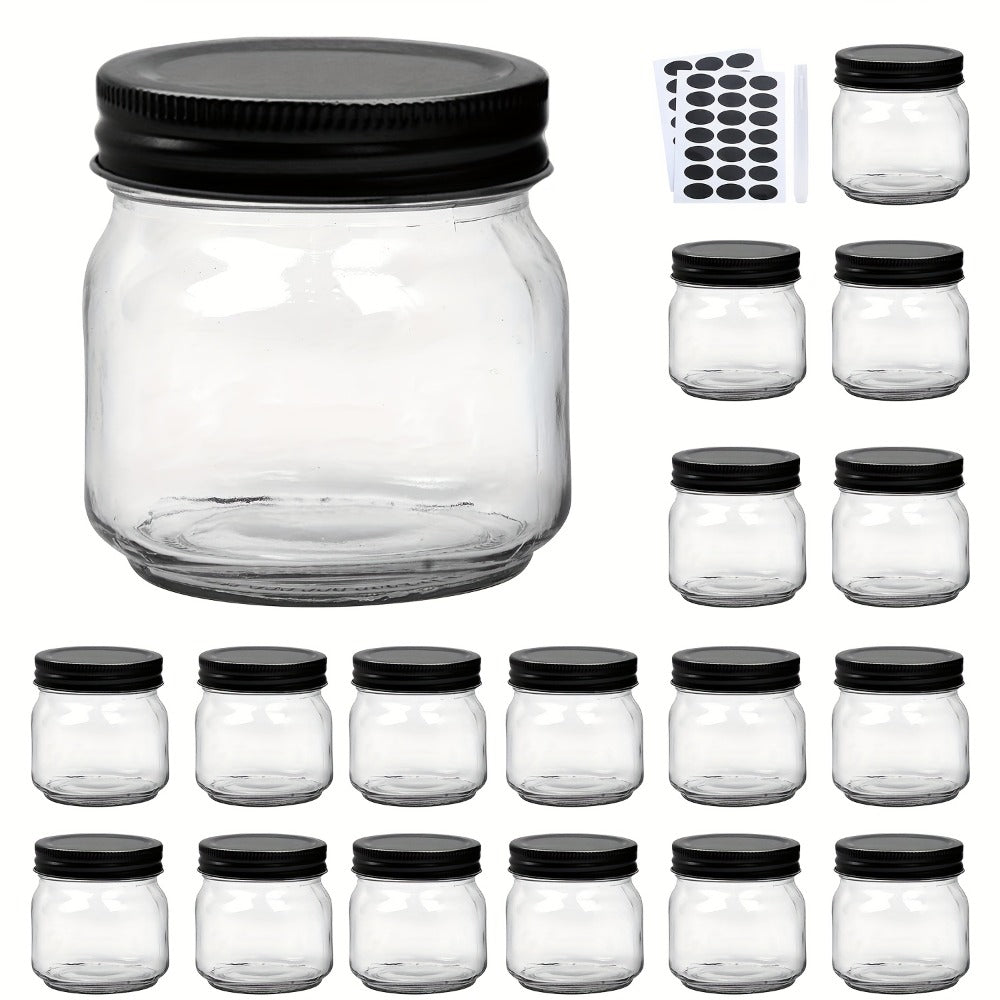 Mason Jars 8oz Glass Jars with Lids ¨C 9/18/27/36 Pack Regular Mouth Canning Jars for Storage, Spices, Jelly, Jam, Honey & Caviar | Dishwasher Safe Spiral Lid Kitchen Storage Containers Set
