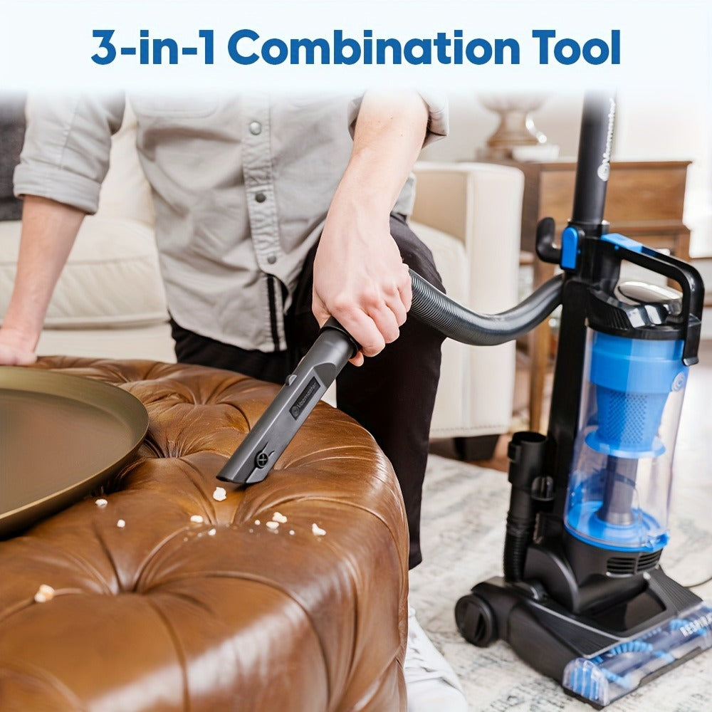 Bagless Upright Vacuum 1150W Cyclone Filtration Large Dust Cup 17ft Cord Corded Floor Cleaner for Carpet Hard Floor Pet Hair Home Deep Cleaning