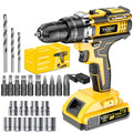 Cordless Impact Drill Set 21V ¨C Electric Power Drill with 2.0Ah Battery, Fast Charger, Screwdriver Bits, Work Light, Variable Speed & Torque Control for Home & Car Repair, Men's Gift