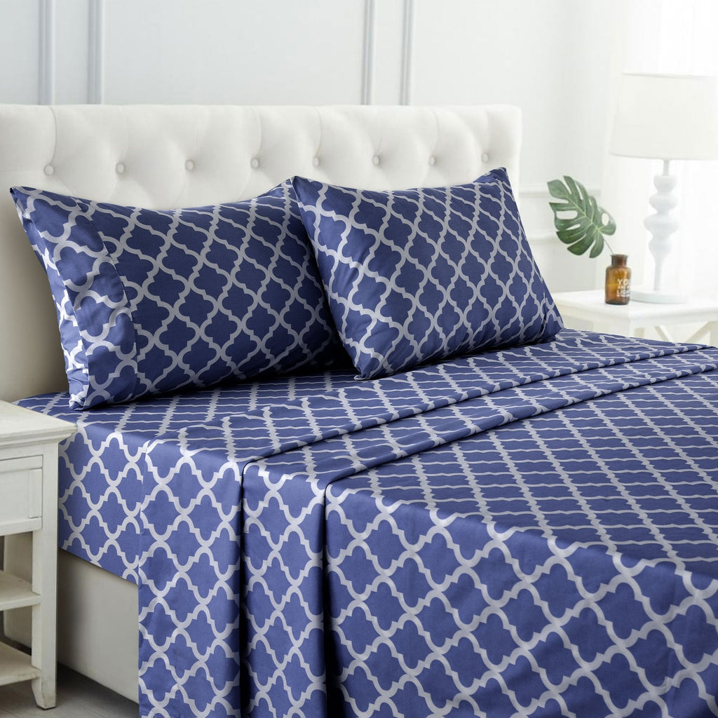 Brushed Polyester Bed Sheet Set 4 Piece 100% Polyester Soft Cooling Deep Pocket 16 Inch Wrinkle Fade Shrink Resistant Machine Washable Twin Full Queen King Cal King 8 Colors
