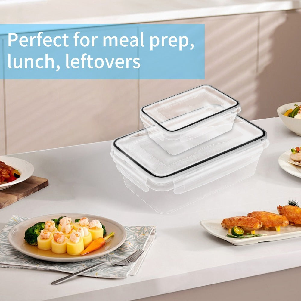 Food Storage Containers with Flip Top Lids - Leak Proof Microwave and Dishwasher Safe Plastic Lunch Boxes for Pantry Travel and Outdoor Use, Large Capacity Sets of 28, 44 or 54 Pieces with Labels and Marker Included