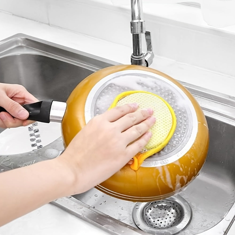 Kitchen Cleaning Sponges 24 Pack Double-Sided Anti-Scratch Reusable Washable Multi-Purpose Scrub Sponge for Dishes Pots Pans Home Restaurant Cafe Non-Scratch Bulk Value Set