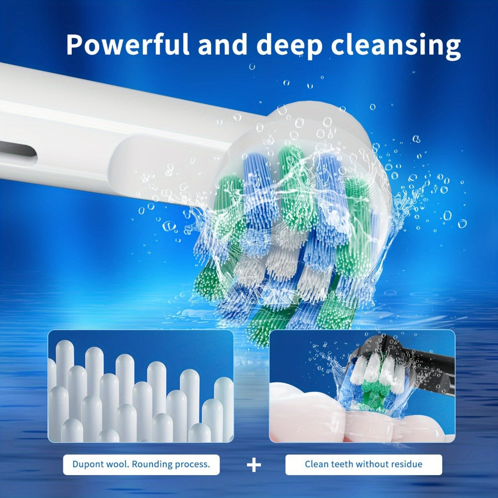 Electric Toothbrush with 3 Rotating Cleaning Modes - Induction Charging, 4 Replacement Brush Heads, Travel Case Included, Couples Toothbrush Set, Deep Plaque Removal, Holiday Gift, Black Purple Blue