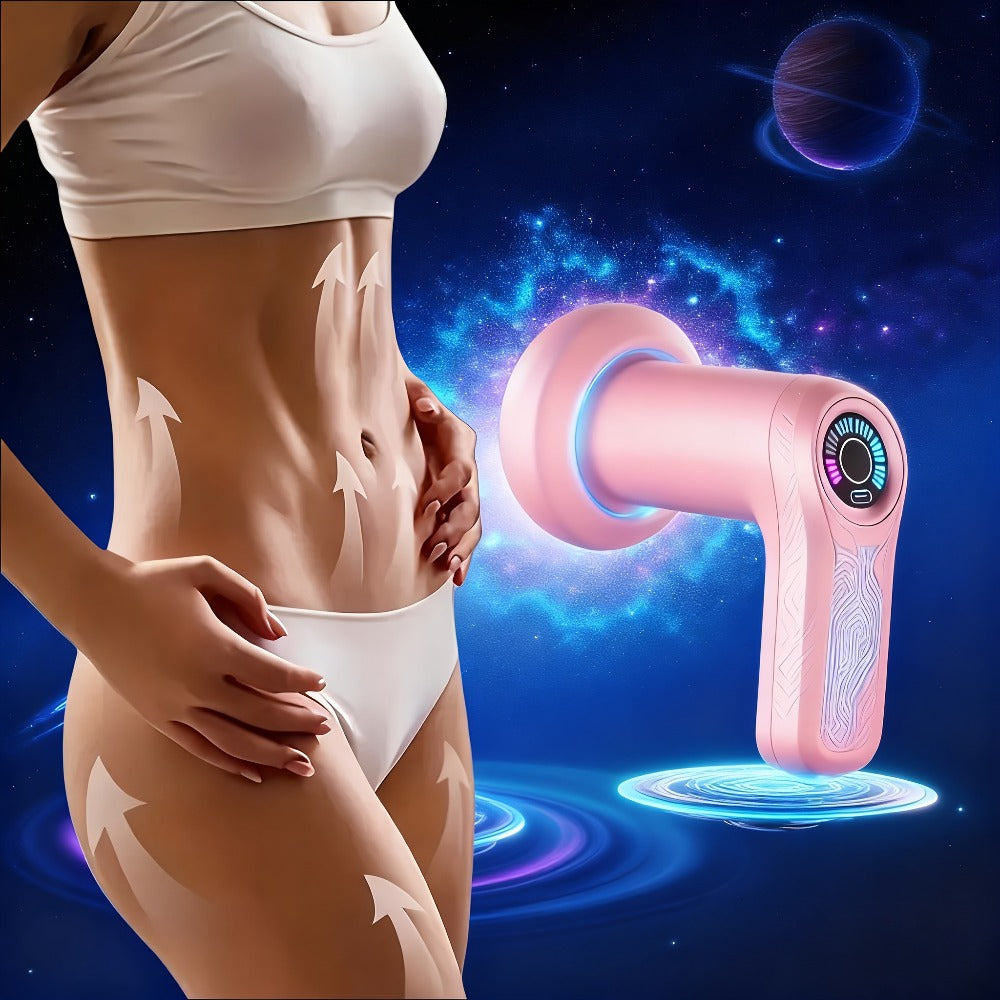 Body Sculpting Massager ¨C Handheld Vibration Body Shaper with 5 Interchangeable Massage Heads | Portable Electric Body Contouring & Slimming Massager for Men & Women | Home Beauty Instrument