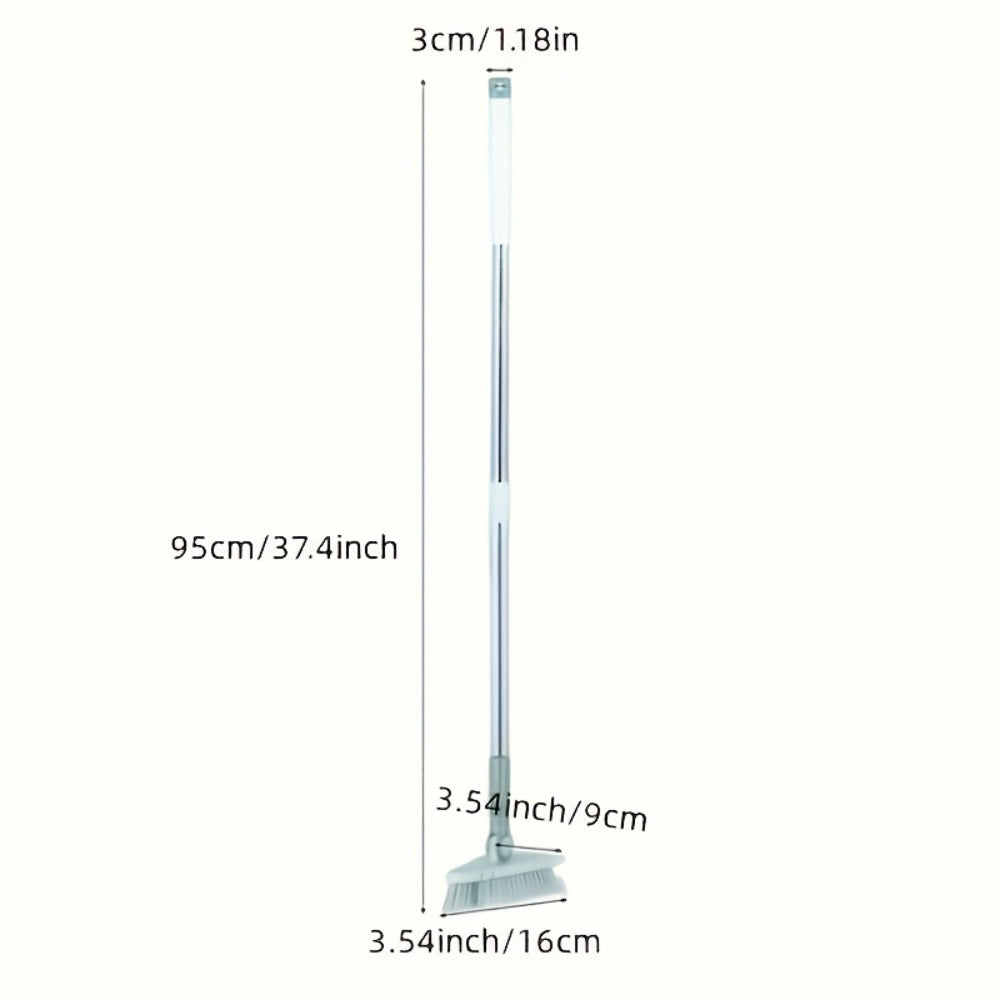 Long Handle Scrub Brush 37.4 Inch, Detachable Floor Scrubber with Hard Bristles for Cleaning Shower, Bathtub, Tile, Bathroom, Kitchen, Balcony & Walls ¨C Stiff Bristle Deck Brush for All Seasons