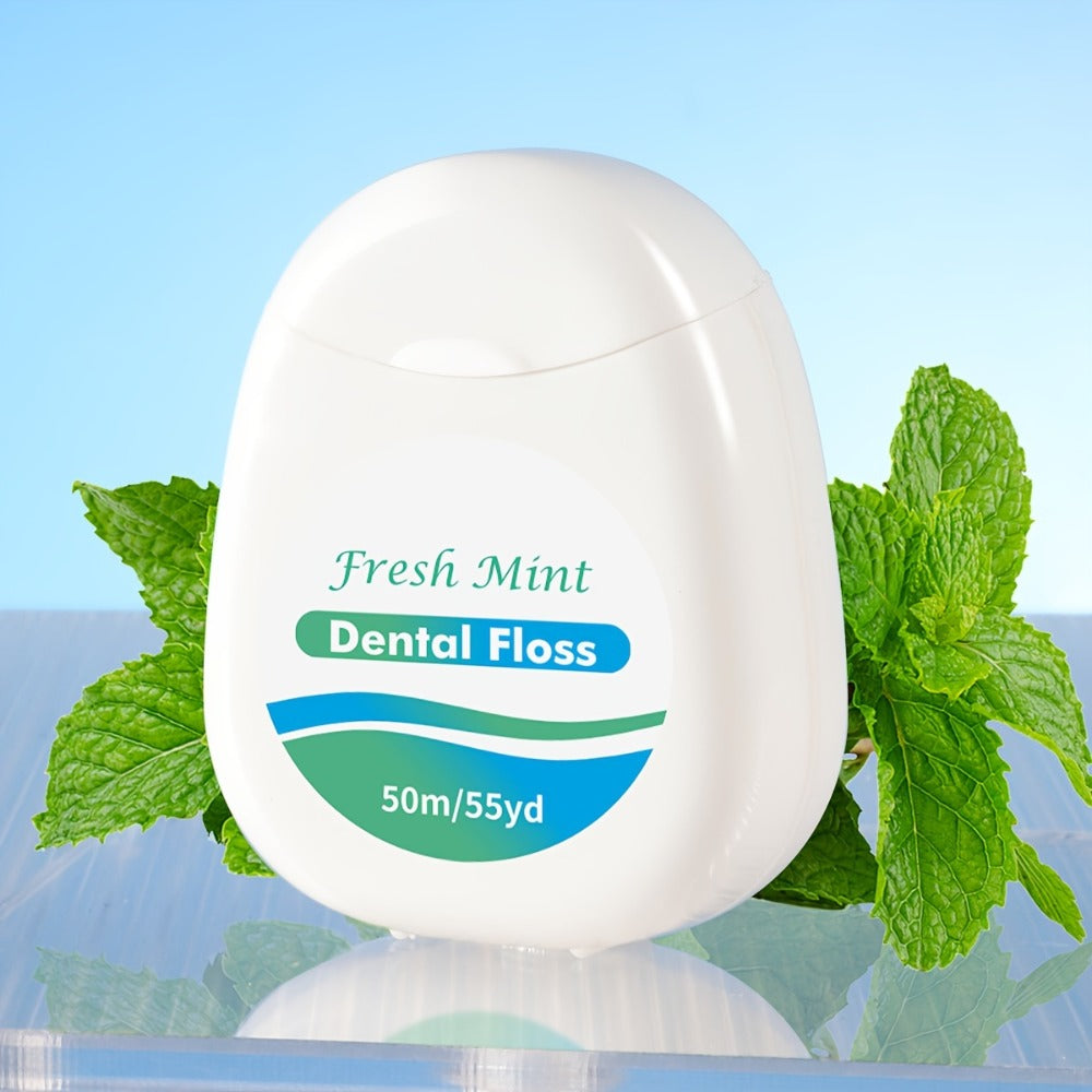 Dental Floss Picks 6pcs Mint Flavor - Plaque Remover Interdental Cleaner Oral Care Floss Sticks Fine Thread Teeth Cleaning Tool Intertooth Flossers