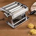 Pasta Maker Machine Manual 9 Adjustable Thickness Settings Stainless Steel Pasta & Noodle Cutter for Spaghetti Fettuccine Lasagna Dumpling Wrappers - Durable Hand Crank Kitchen Tool for Homemade Pasta