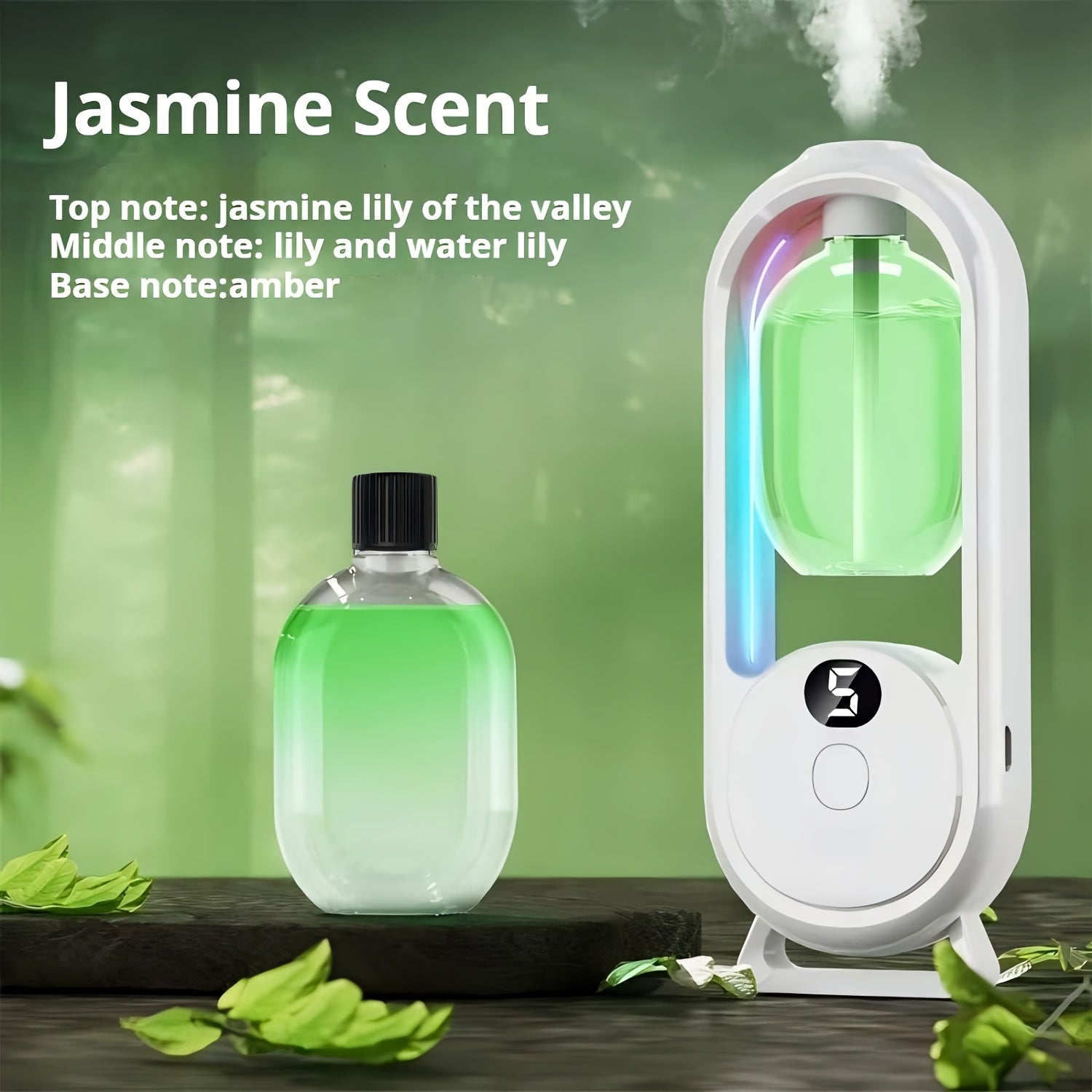 Aromatherapy Diffuser with Essential Oils 2-in-1 Humidifier - Hotel Scent Home Fragrance Machine with Natural French Essential Oils, Ultrasonic Spray, LED Ambient Light, Whole House Air Freshener for Bedroom, Living Room, Office