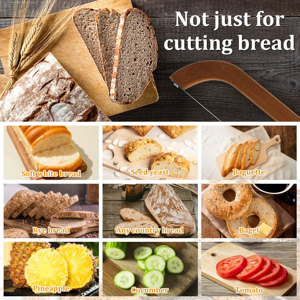 Serrated Bread Knife ¨C 304 Stainless Steel Blade with Bamboo Handle, 15.7¡± Bread Slicer for Sourdough, Bagels, Baguettes & Homemade Loaves