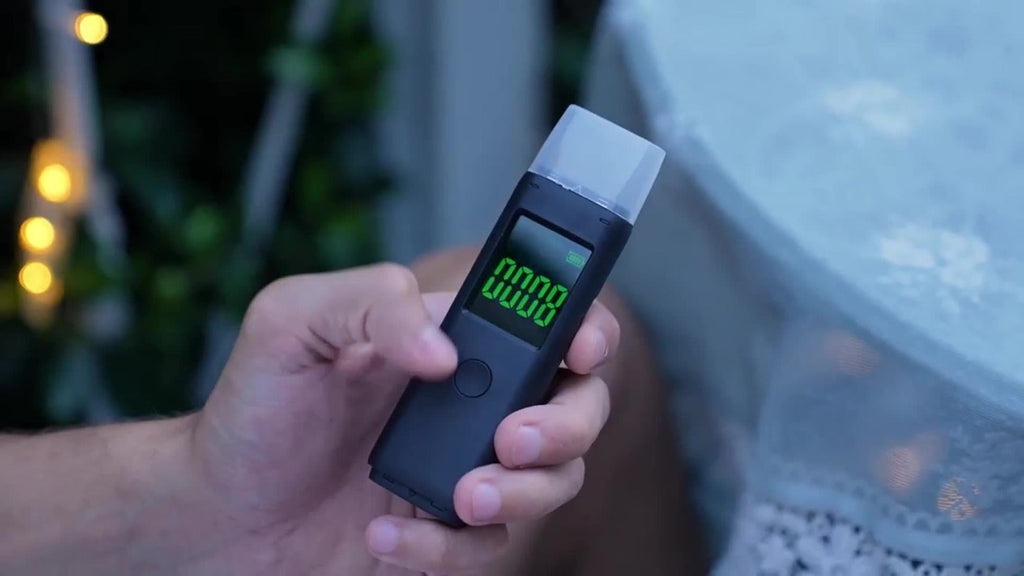Breathalyzer Alcohol Tester 2-in-1 Rechargeable Dual Mode Blow Activated Digital BAC Tester for Personal Use Drunk Driving Prevention Portable Alcohol Meter