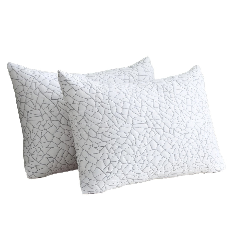 Hotel Quality Sleep Pillows Firm Support Cool-to-Touch Fiber Fill 2/4 Pack - Back Stomach Side Sleeper Pillow Set Soft Breathable Bed Pillows Standard Queen King Size