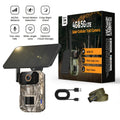 4G LTE Cellular Trail Camera with Solar Panel ¨C 4K Wildlife Monitoring Camera, PIR Motion Sensor, Infrared Night Vision, Two-Way Voice, Remote Access, No WiFi Required, for Hunting & Security (Camo/Brown)