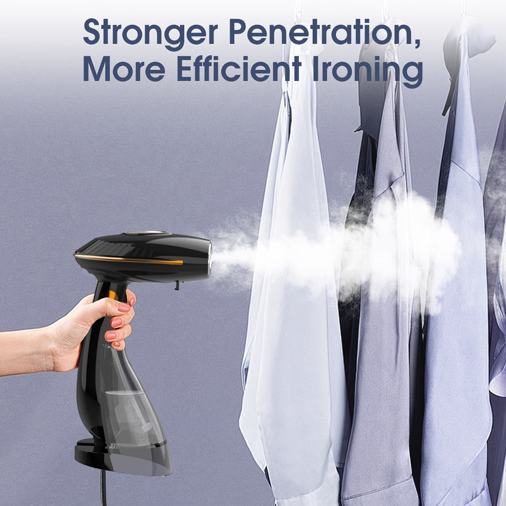Handheld Garment Steamer 1500W Portable Fabric Steamer Quick Heat Continuous Steam for Removing Wrinkles Creases from Clothes Curtains Upholstery Travel Home Use