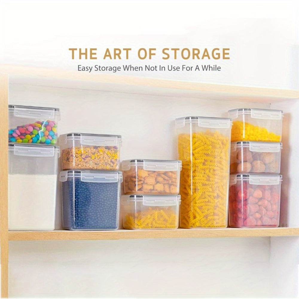 Food Storage Containers with Flip Top Lids - Airtight Plastic Jar Set for Pantry Kitchen Organization, Includes Reusable Labels and Marker, Dishwasher Safe, Available in 6, 12, 14, 20, 48 and 84 Piece Sets for Home Travel and Outdoor Use
