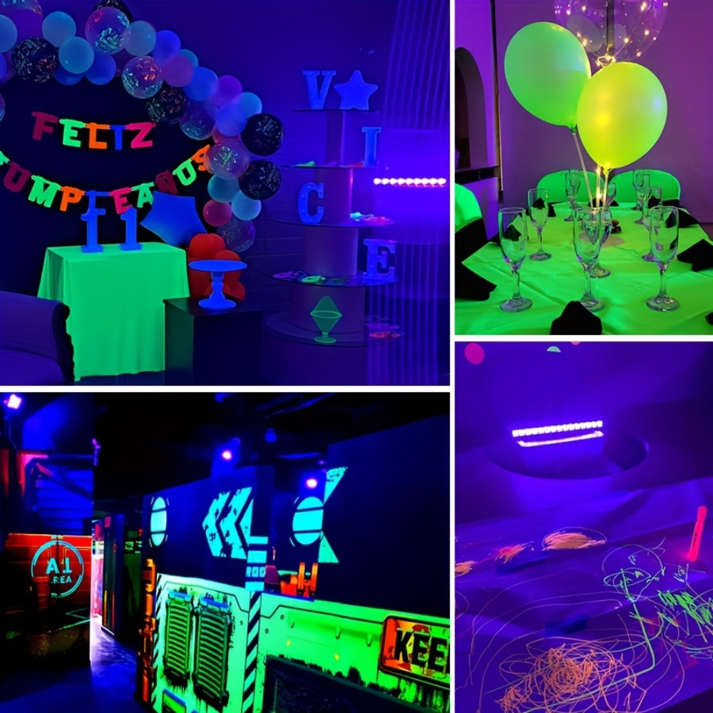 UV Black Light Bar 40 LED 385-400nm USB Plug 3 Modes Portable Blacklight for Glow Party Body Paint Fluorescent Poster Halloween Christmas Decor