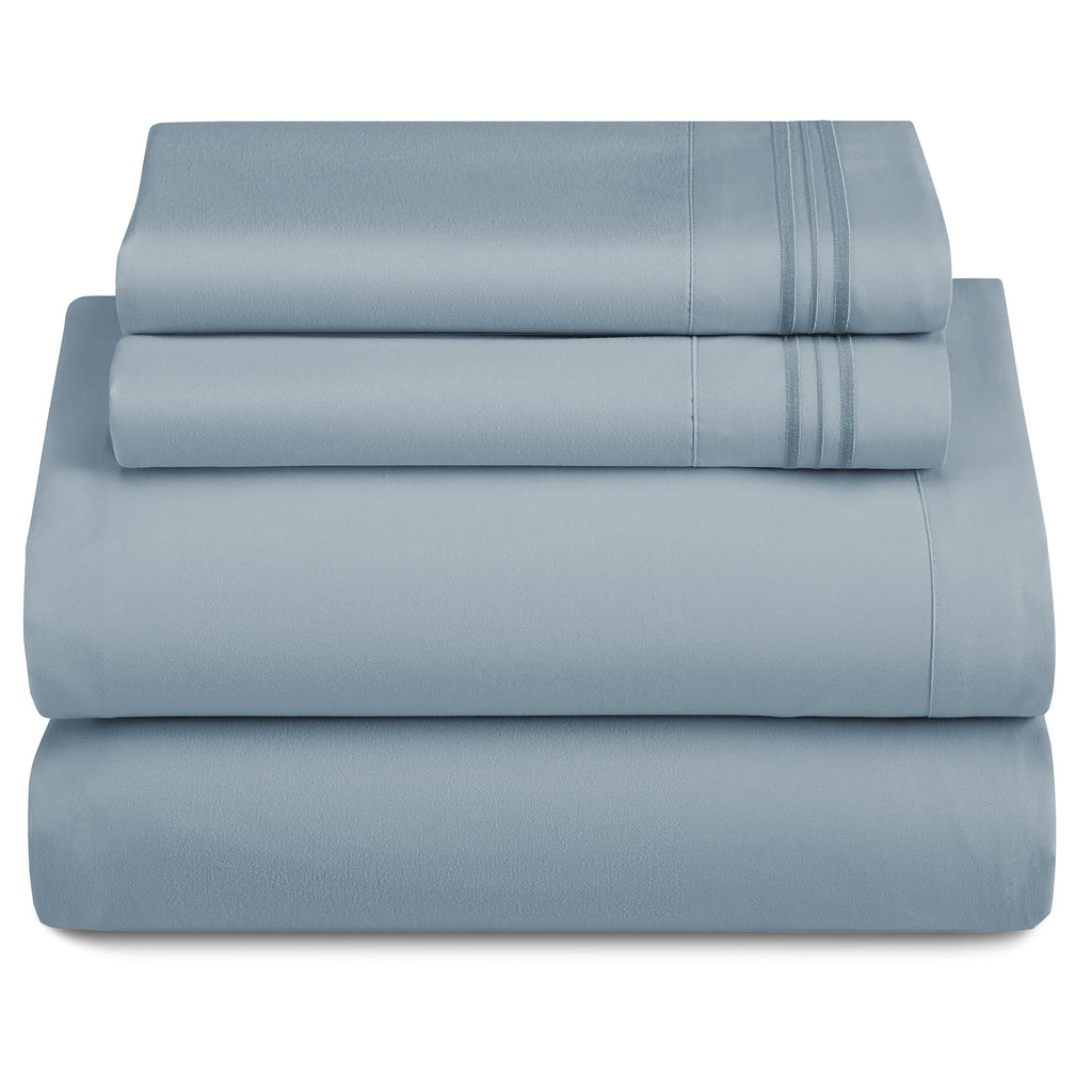Bed Sheets Set 4-Piece Microfiber 1800 Series Deep Pocket Fitted Sheet Flat Sheet Pillowcases Soft Breathable Wrinkle Fade Resistant Twin Full Queen King Cal King 20 Colors