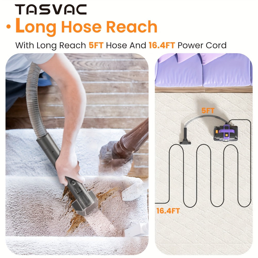 Portable Carpet Cleaner Deep Cleaning Machine with Dual Brushes Powerful Spray for Upholstery Stairs Car Seats Tough Stain Removal