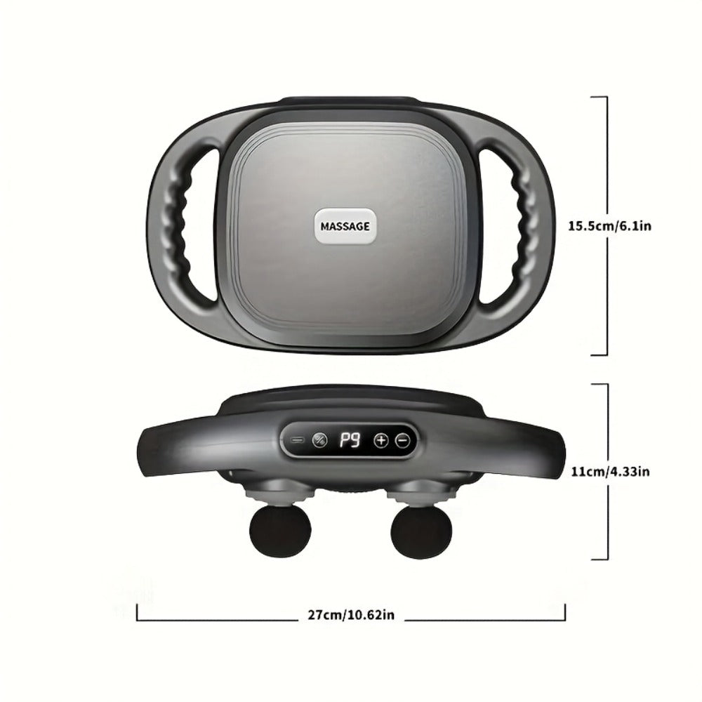 Handheld Massage Gun with Multiple Heads ¨C 9 Modes 9 Intensity Levels USB-C Rechargeable Percussion Massager with Storage Case & Smart Timer, Deep Tissue Muscle Relief for Home Gym & Sports Recovery