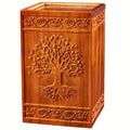 Cremation Urns for Human Ashes Adult ¨C Wood Tree of Life Memorial Urn Box 200 Cu In for Men Women Child Burial Funeral Keepsake Holds Adult Ashes Fits Pets Cat Dog