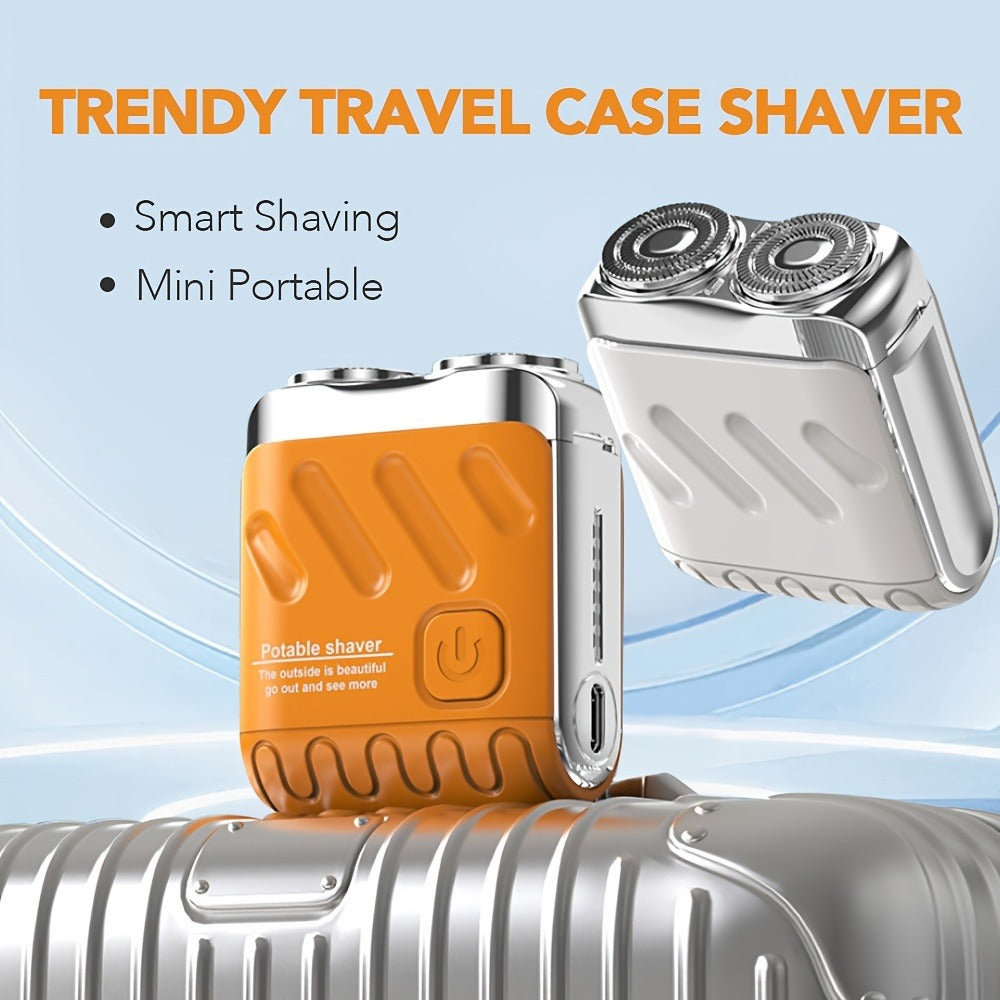 Mini Electric Shaver for Men ¨C USB Rechargeable Double Blade Razor with Digital Display & Travel Case, Compact Portable Shaving Kit Gift for Men, Boyfriend, Father¡¯s Day, Christmas