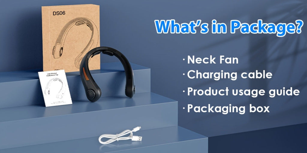 Bladeless Neck Fan USB Rechargeable | 5-Speed Quiet Portable Personal Cooling Fan for Office, Travel & Outdoor Use ¨C Hands-Free Wearable Design, Long Battery Life, Multiple Colors