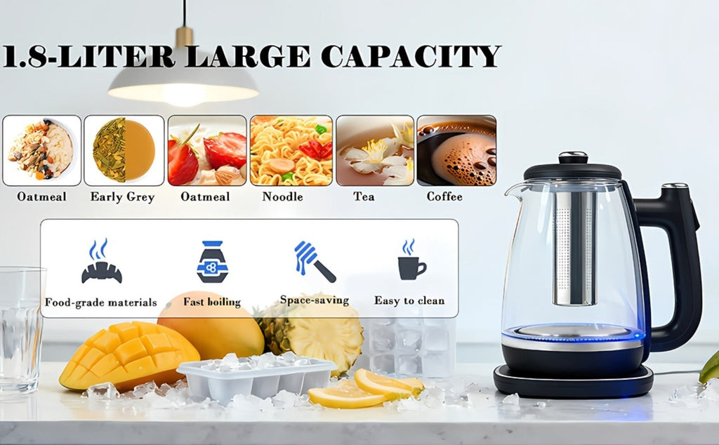 Electric Kettle 1.8L Stainless Steel ¨C Fast Boil with Auto Shut-Off, Boil-Dry Protection, Removable Filter & 360¡ã Swivel Base, BPA-Free Hot Water Kettle for Tea, Coffee & Baby Formula
