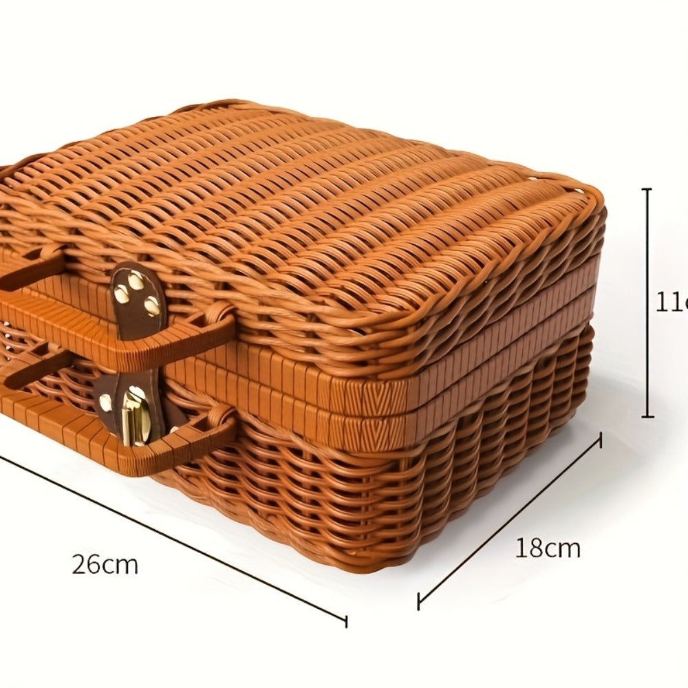 Manual Coffee Grinder Hand Grinder with 304 Stainless Steel Burr, Portable Square Coffee Mill for Travel, Camping, Office & Food Truck, Vintage & Brown Pipe Style, Perfect Coffee Gift Set